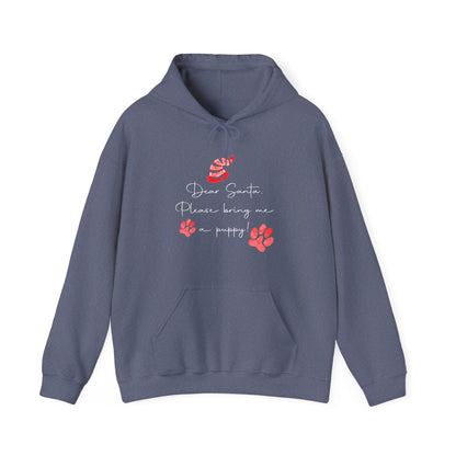Dear Santa, Bring Me a Puppy - Christmas Hoodie