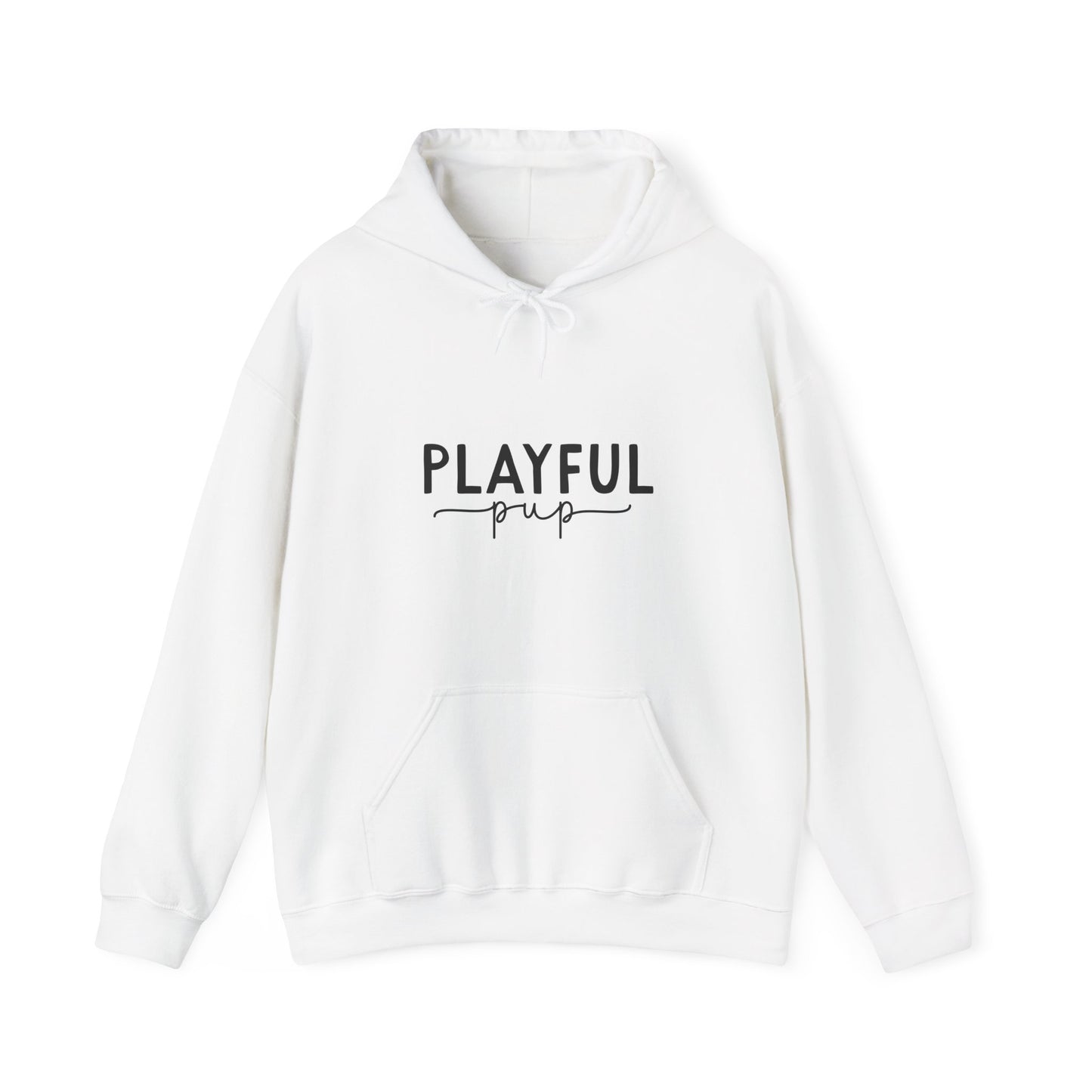 Playful Pup Unisex Hoodie | Minimalist Aesthetic Dog Gift