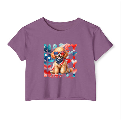 Happy 4th of July Dog Crop Top – Pet Lover Tee
