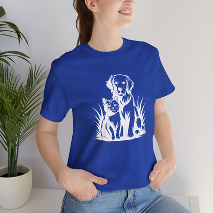 Modern Monochrome Pet Lovers T-Shirt