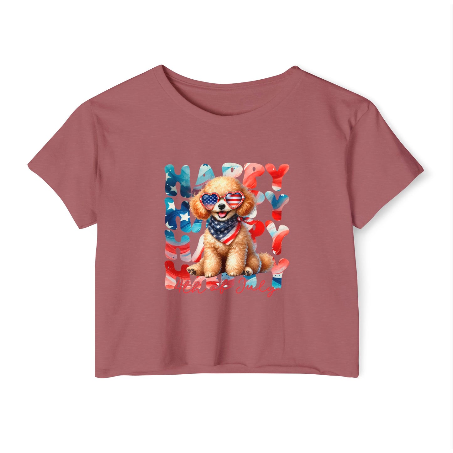Happy 4th of July Dog Crop Top – Pet Lover Tee