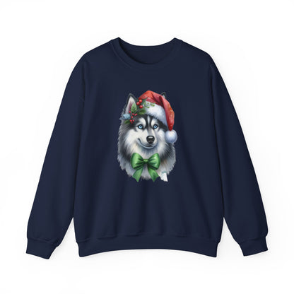 Husky Santa Sweatshirt | Festive Christmas Dog Sweater