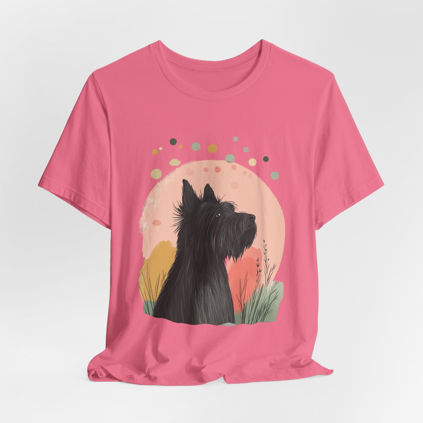 Briard Silhouette Minimalist Moon Unisex Tee