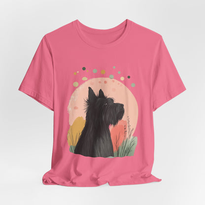 Briard Silhouette Minimalist Moon Unisex Tee