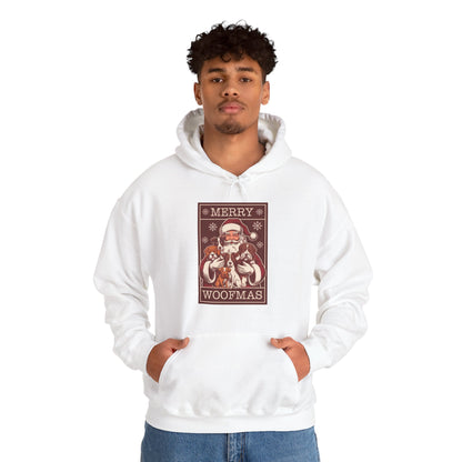 Merry Woofmas Hoodie | Vintage Santa & Dogs Sweater