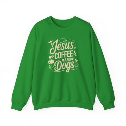Jesus, Coffee, and Dogs Unisex Sweatshirt