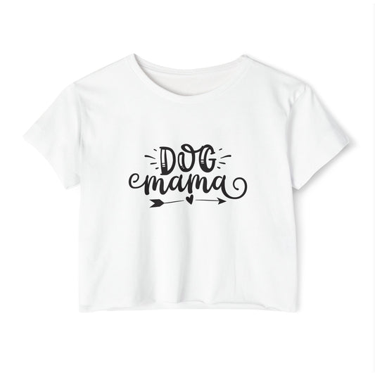 Dog Mama Crop Top – Cute Pet Lover Graphic Tee