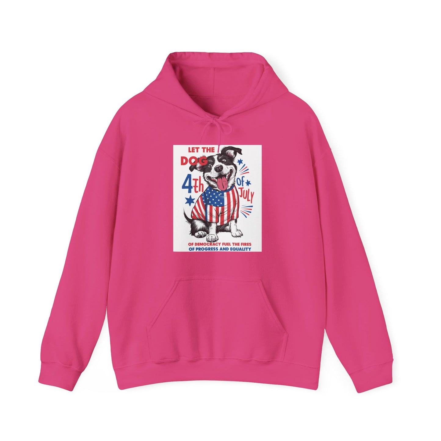 4th of July Dog - American Flag Patriotic Hoodie