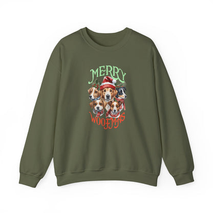 "Merry Woofmas" Dog Pack Christmas Unisex Sweatshirt