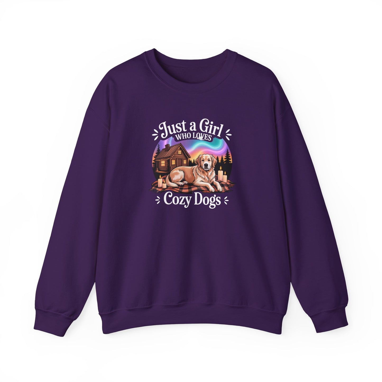 Cozy Dog Girl Sweatshirt | Golden Retriever Lover Gift