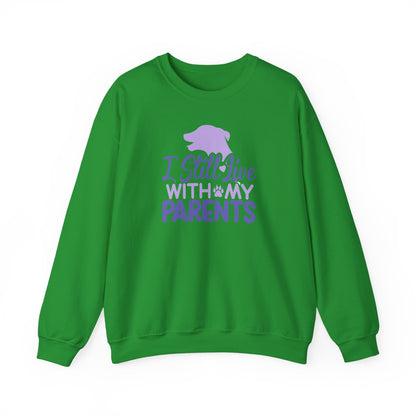 I Still Live With My Parents Sweatshirt | Funny Dog Lover Gift