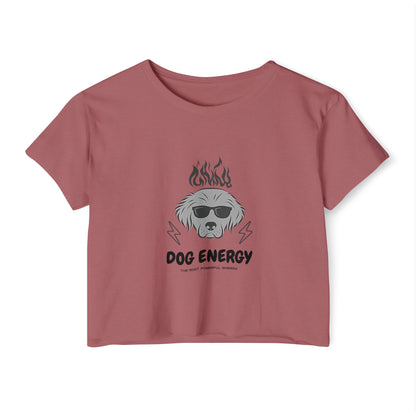 Dog Energy Crop Top – Cool Graphic Tee for Dog Lovers