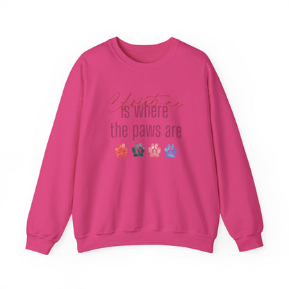 Dog Paw Print Christmas Unisex Sweatshirt
