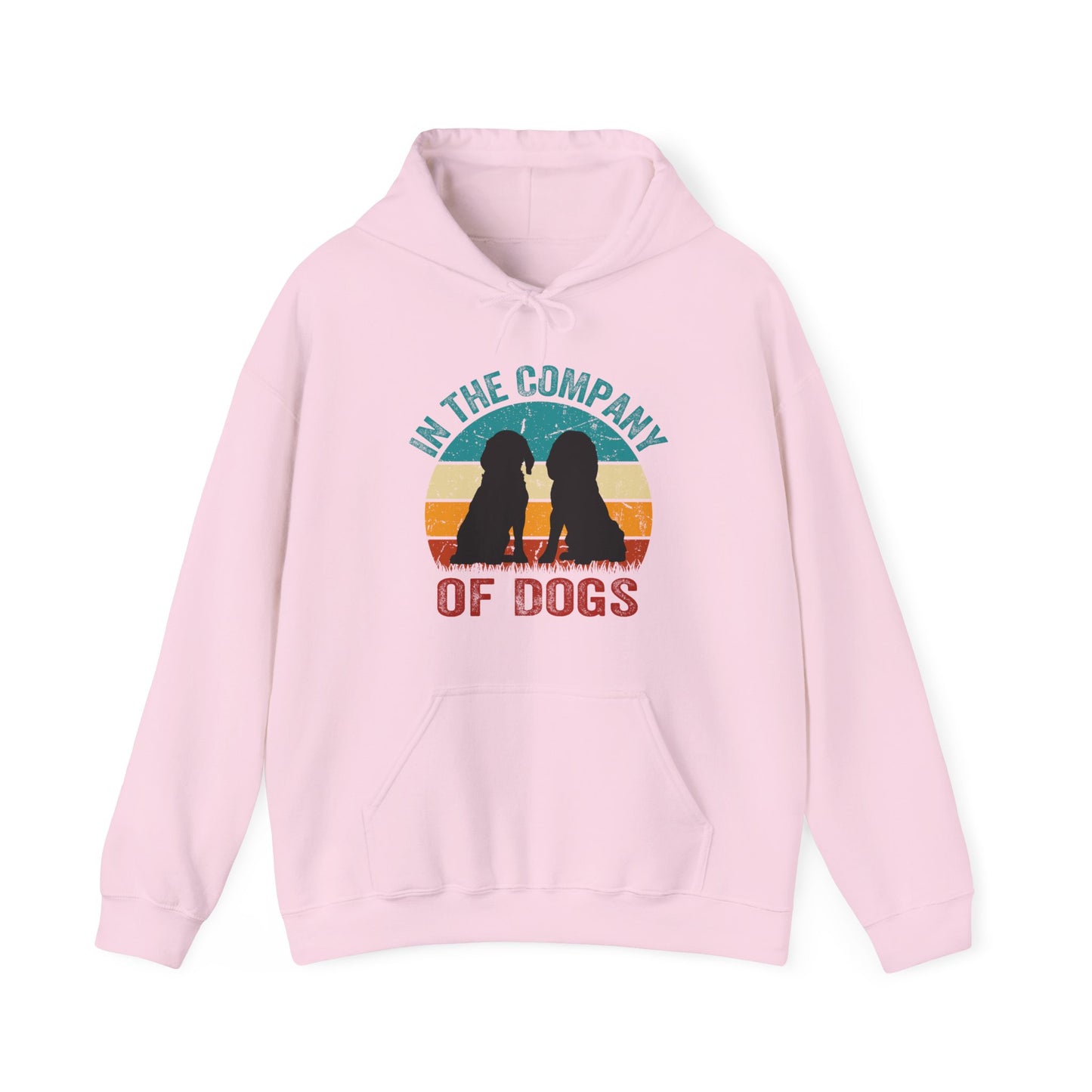 In The Company Of Dogs - Retro Sunset Hoodie