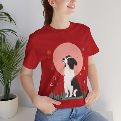 Dreamy Australian Shepherd Minimalist Unisex Tee