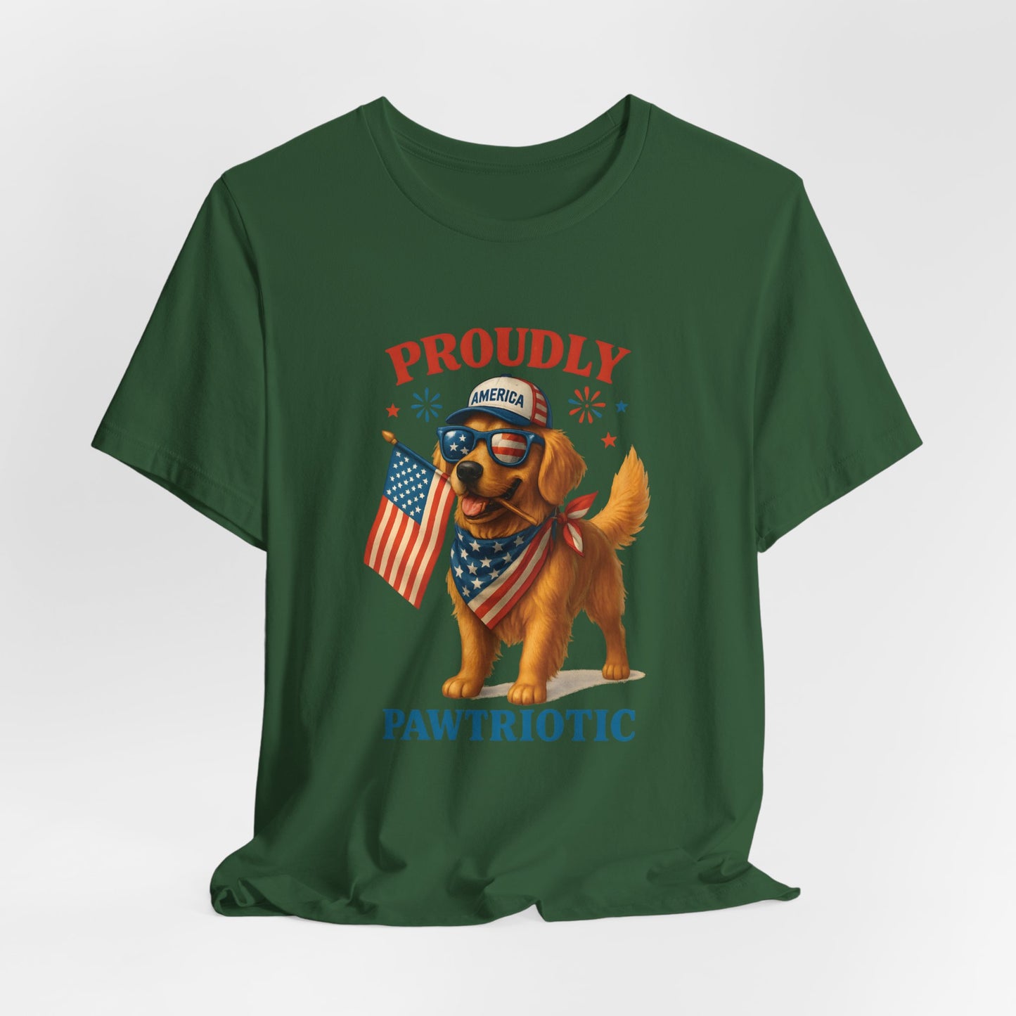 Proudly Pawtriotic Dog – Unisex Patriotic T-Shirt