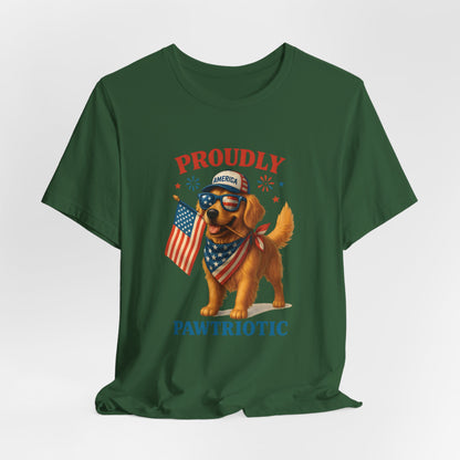 Proudly Pawtriotic Dog – Unisex Patriotic T-Shirt
