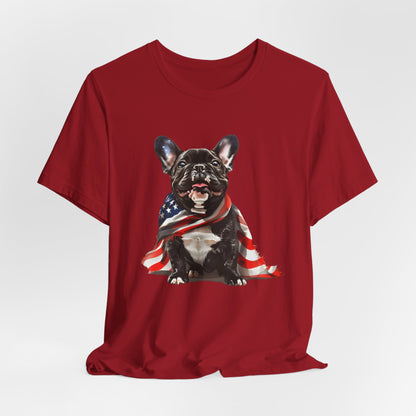 Patriotic French Bulldog Unisex T-Shirt