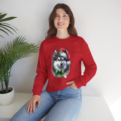 Husky Santa Sweatshirt | Festive Christmas Dog Sweater