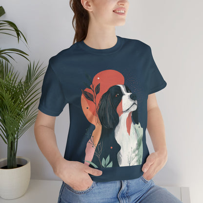 Abstract Bearded Collie Minimalist Unisex Tee