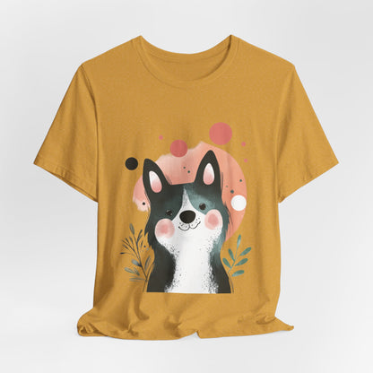 Smiling Akita Minimalist Unisex Tee
