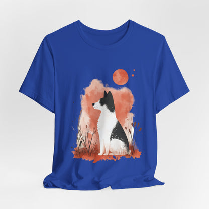 Minimalist Akita Moon Unisex Tee