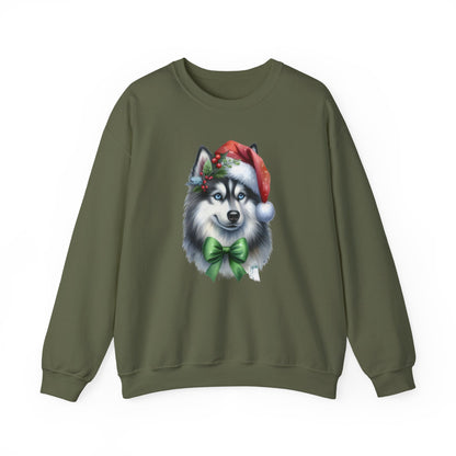 Husky Santa Sweatshirt | Festive Christmas Dog Sweater