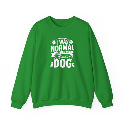 Funny First Dog Sweatshirt | I Was Normal Pet Lover Sweatshirt