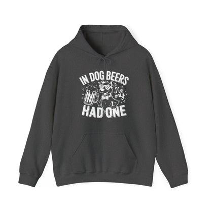 "In Dog Beers" Funny Unisex Hoodie –Perfect for Dog & Beer Lovers