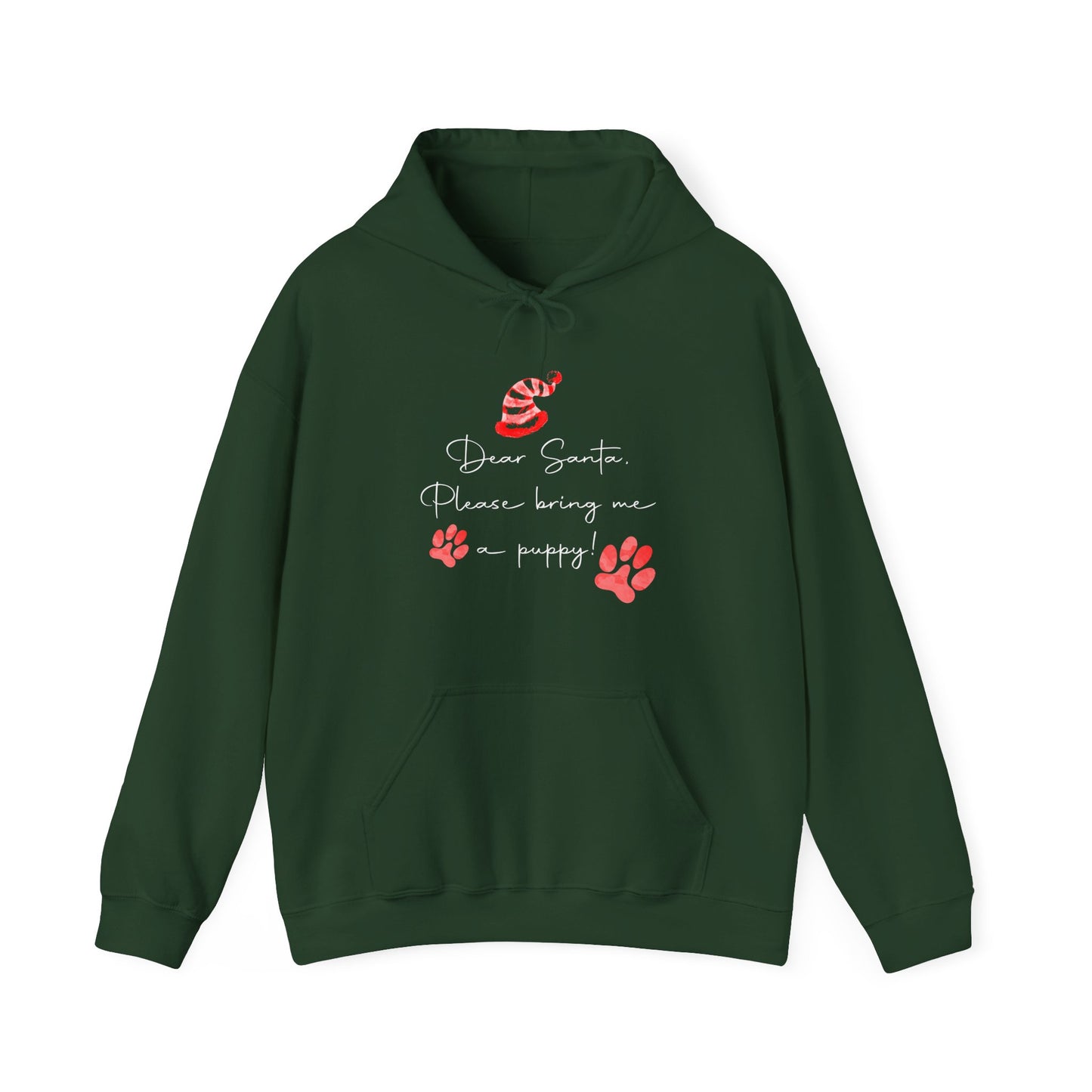 Dear Santa, Bring Me a Puppy - Christmas Hoodie
