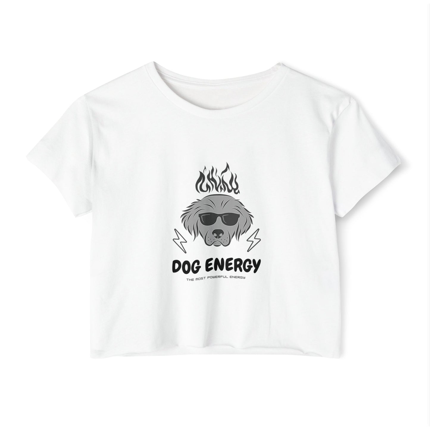 Dog Energy Crop Top – Cool Graphic Tee for Dog Lovers