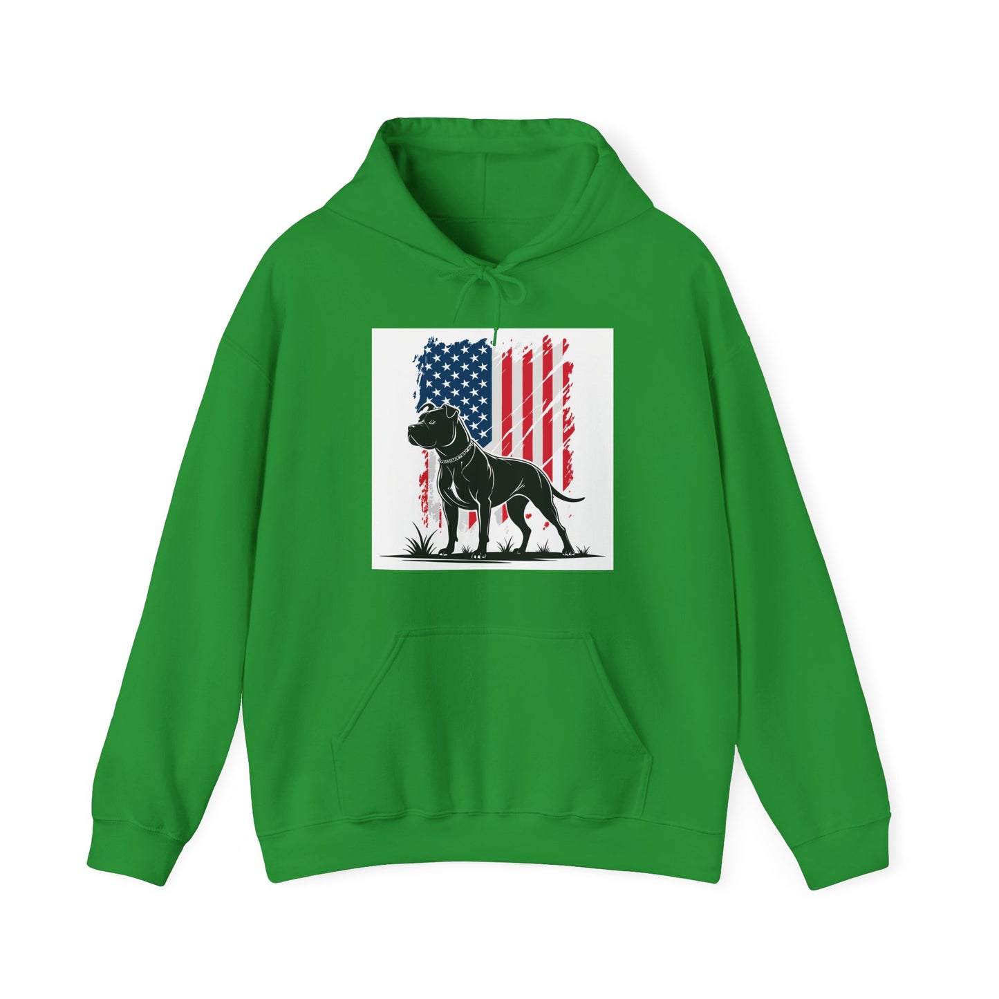 Patriotic Pitbull Unisex Hoodie – American Flag Dog Lover