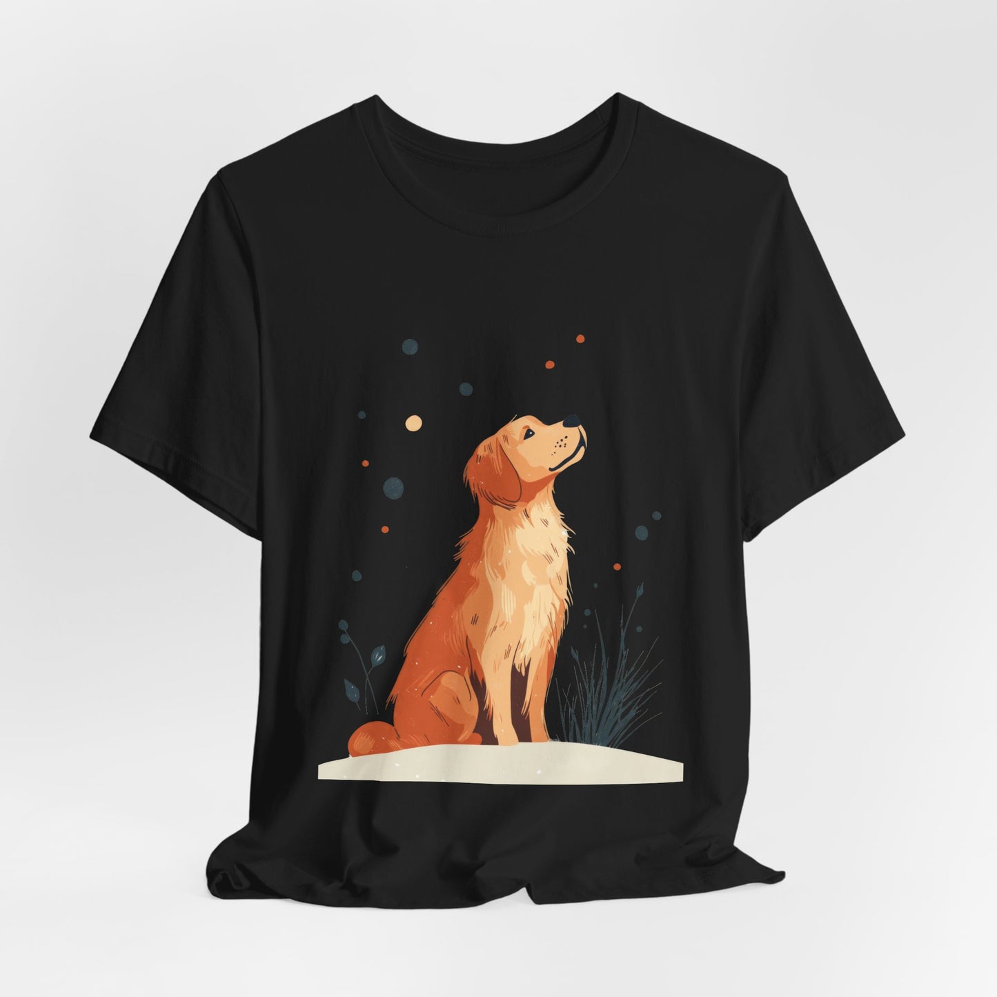 Golden Gaze – Unisex Dog Art T-Shirt