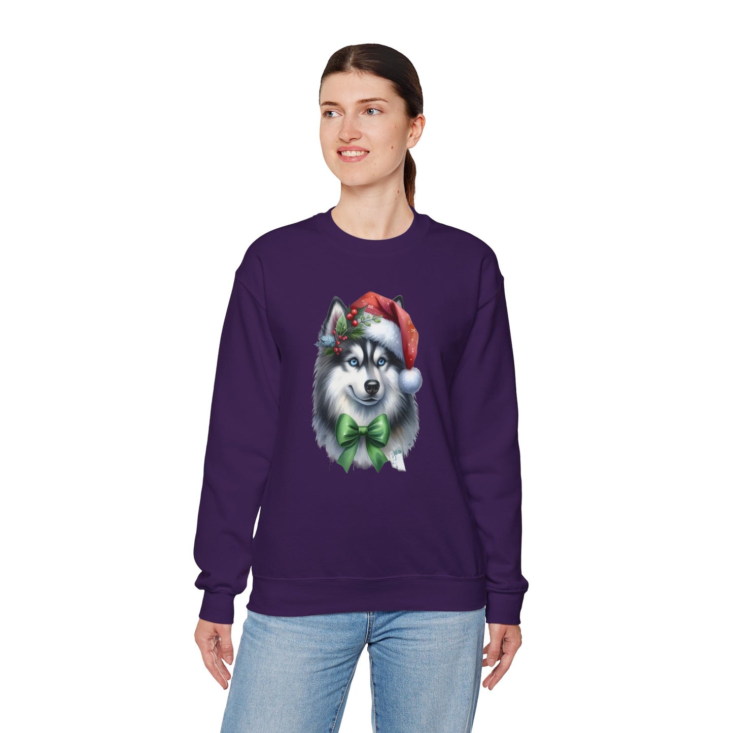 Husky Santa Sweatshirt | Festive Christmas Dog Sweater
