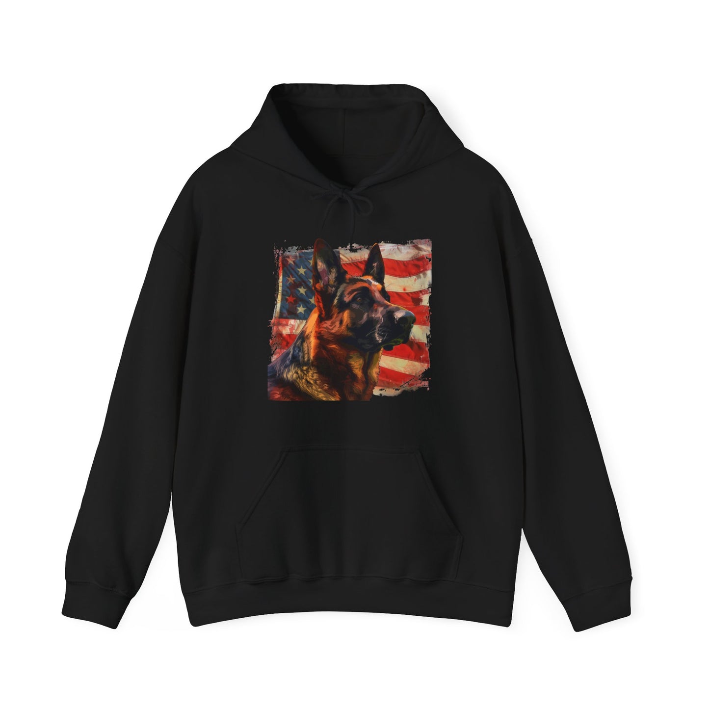 German Shepherd Patriotic Unisex Hoodie