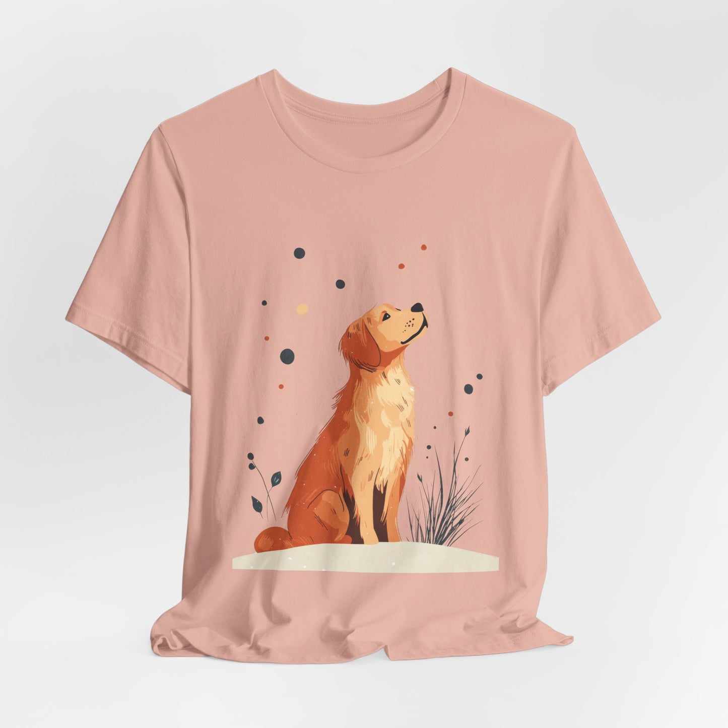 Golden Gaze – Unisex Dog Art T-Shirt