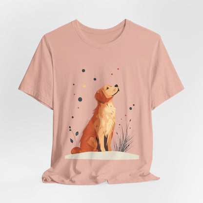 Golden Gaze – Unisex Dog Art T-Shirt