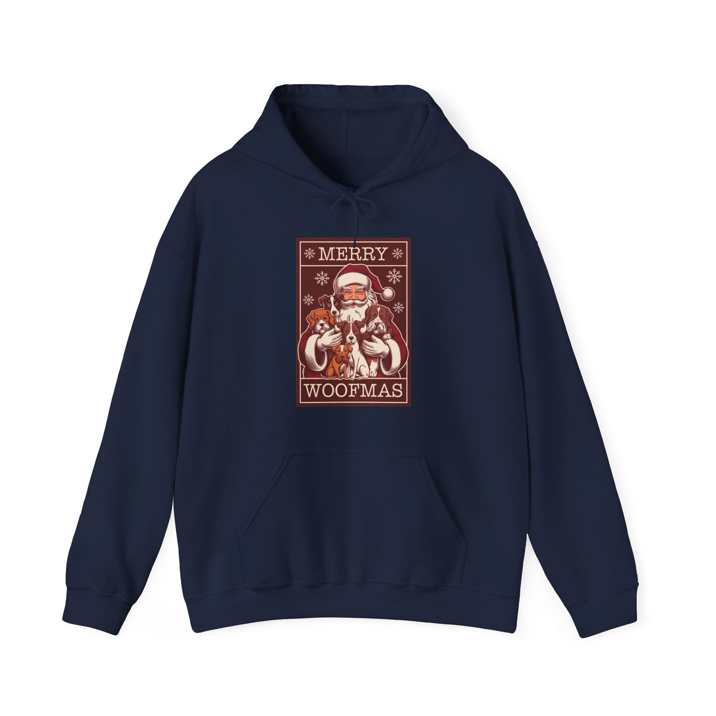 Merry Woofmas Hoodie | Vintage Santa & Dogs Sweater