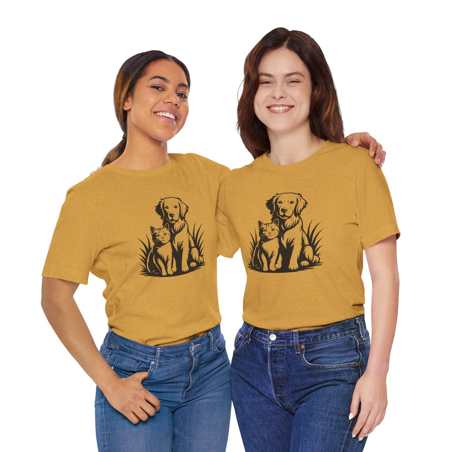 Modern Monochrome Pet Lovers T-Shirt