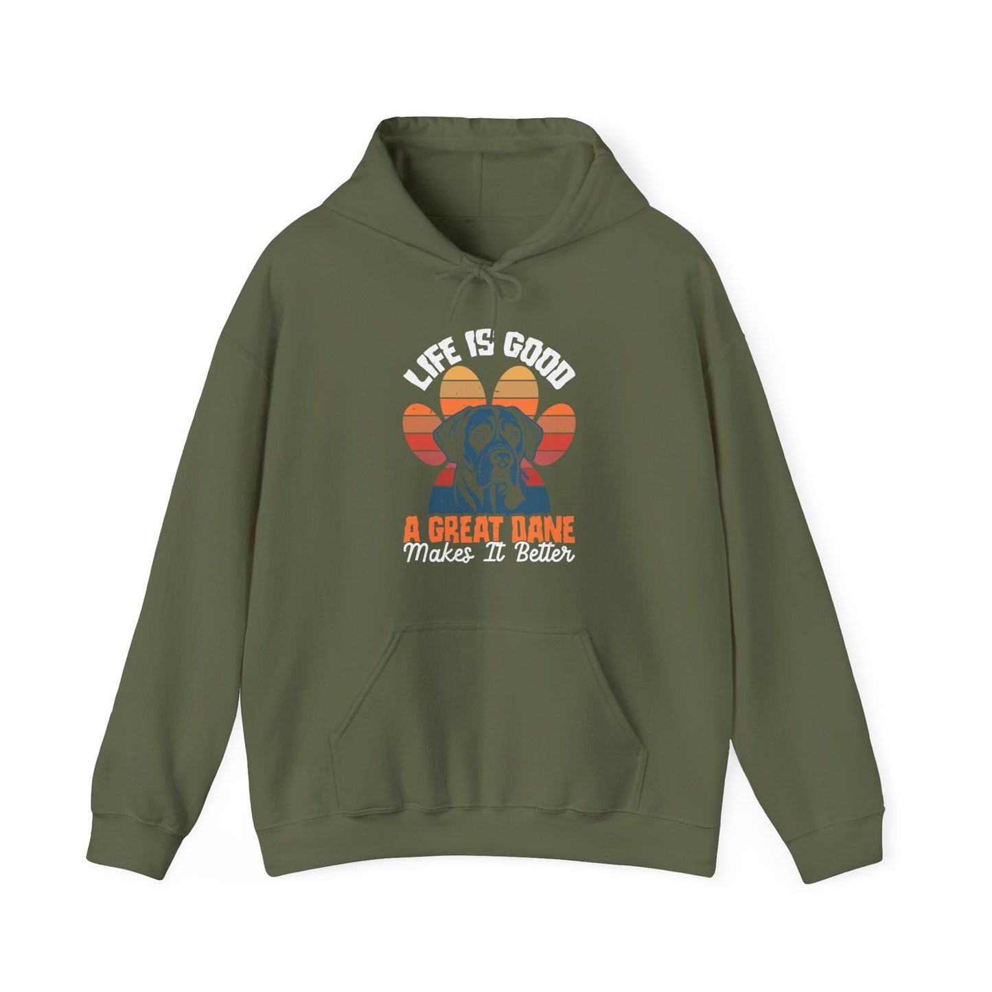 Great Dane Life Hoodie | Retro Sunset Dog Lover Gift