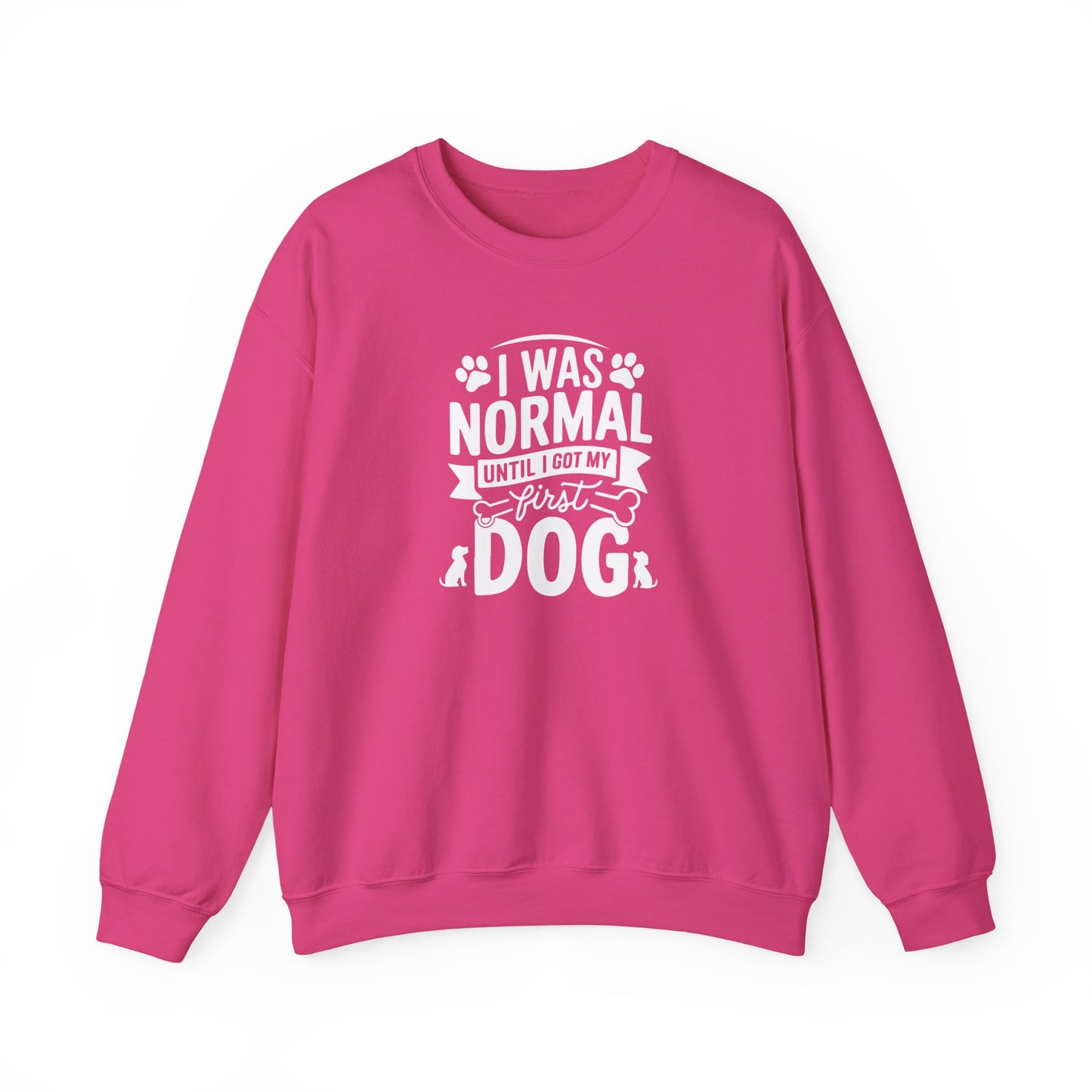 Funny First Dog Sweatshirt | I Was Normal Pet Lover Sweatshirt