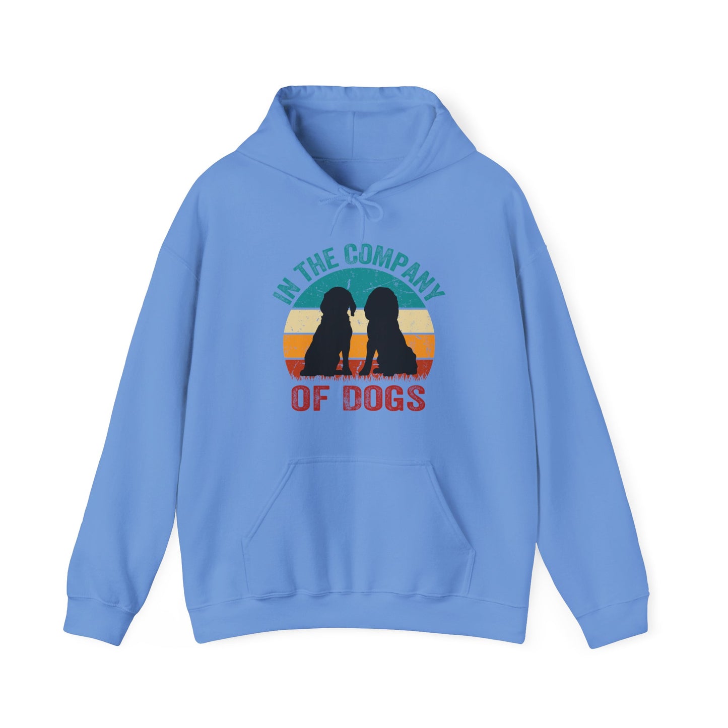 In The Company Of Dogs - Retro Sunset Hoodie
