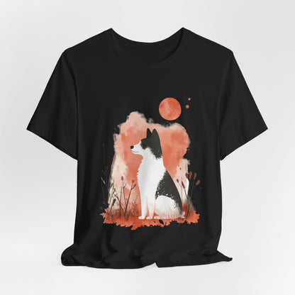 Minimalist Akita Moon Unisex Tee