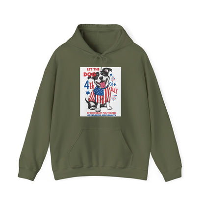 4th of July Dog - American Flag Patriotic Hoodie