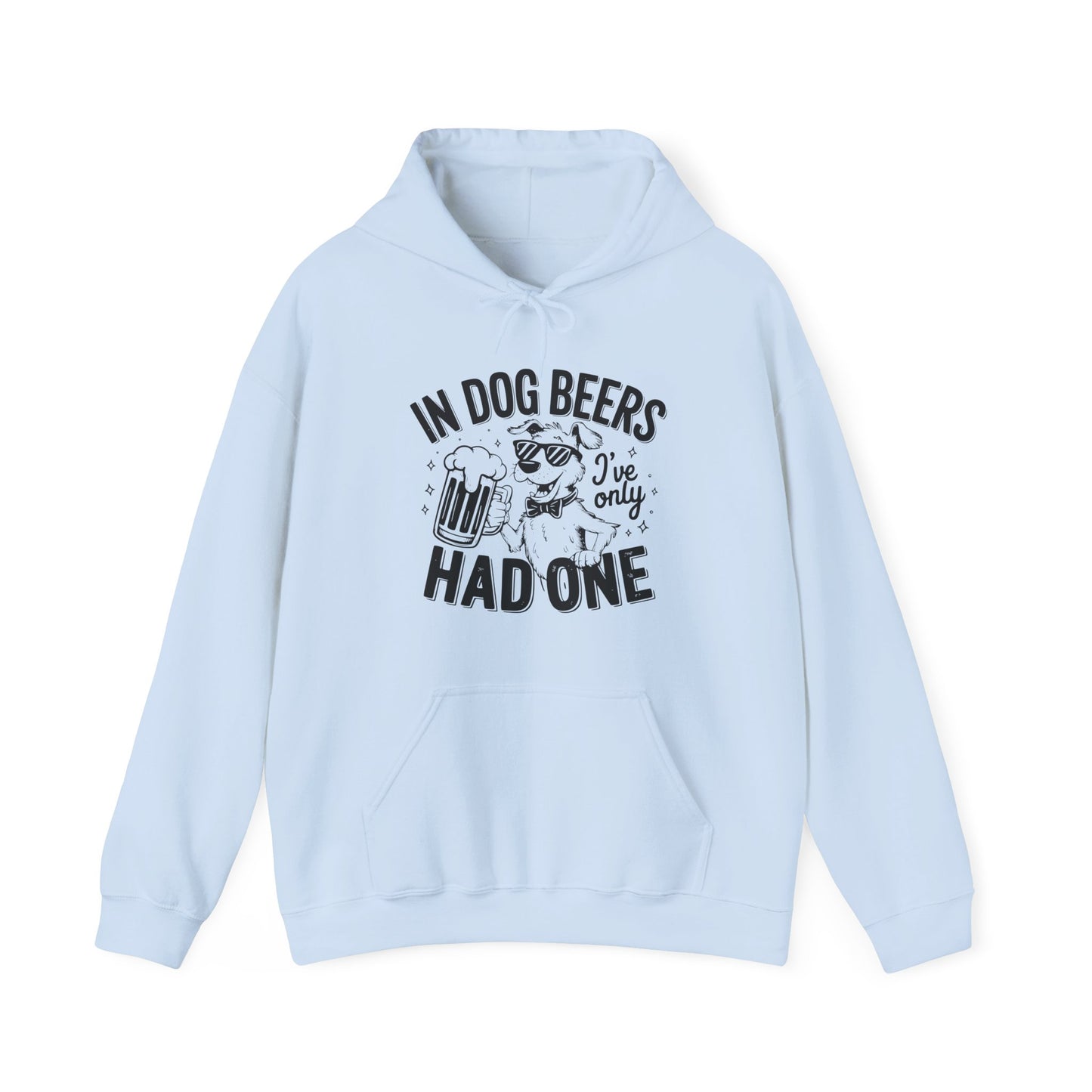 "In Dog Beers" Funny Unisex Hoodie –Perfect for Dog & Beer Lovers