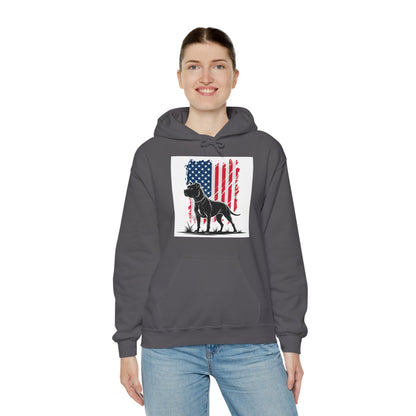 Patriotic Pitbull Unisex Hoodie – American Flag Dog Lover