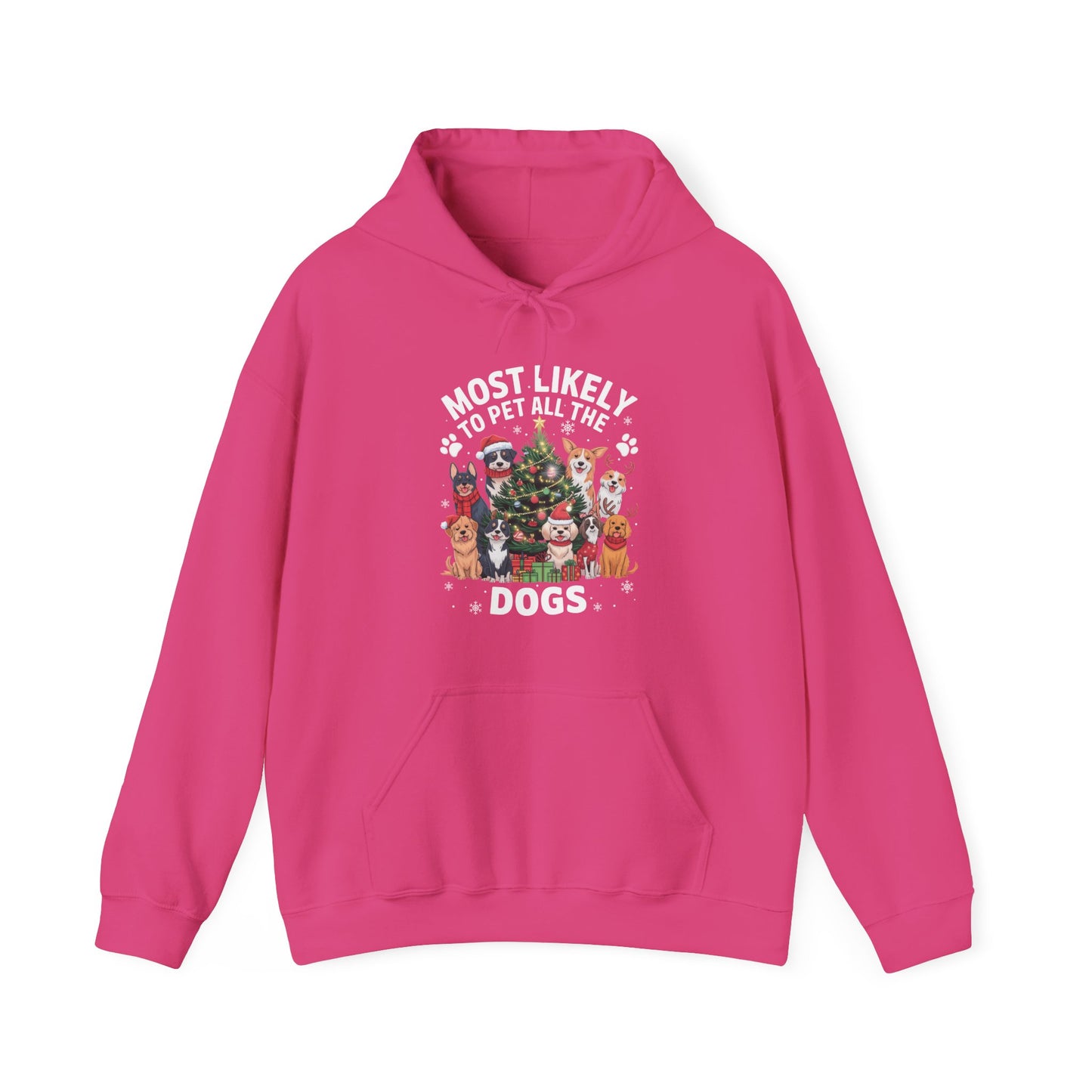 Most Likely To Pet All The Dogs Christmas Hoodie