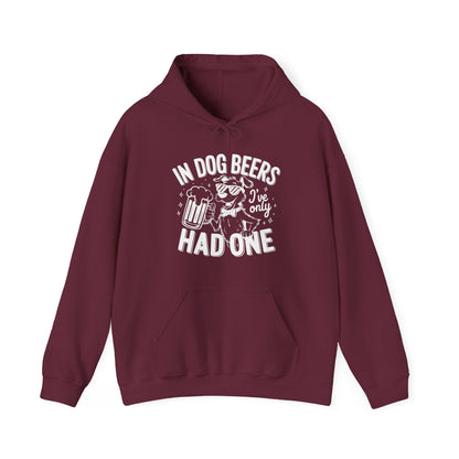 "In Dog Beers" Funny Unisex Hoodie –Perfect for Dog & Beer Lovers