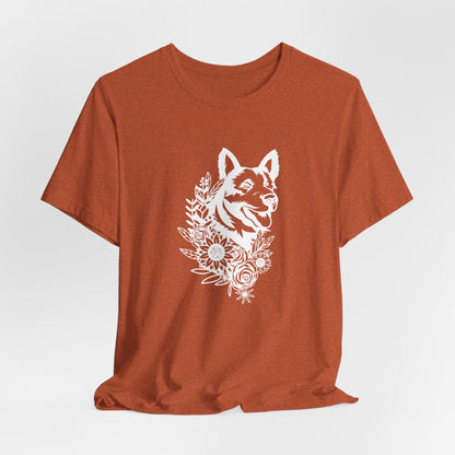 Floral German Shepherd Unisex T-Shirt