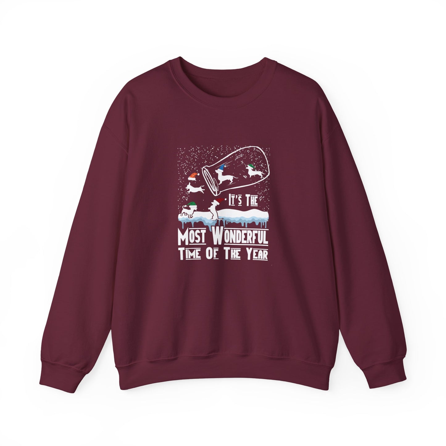 Dachshund Snow Globe Sweatshirt | Wonderful Wiener Time